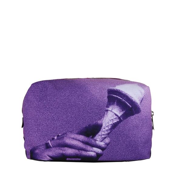 NWT $200 canvas & leather Photo Print Wash Bag / Dopp Kit. Yours for? - Picture 2 of 10